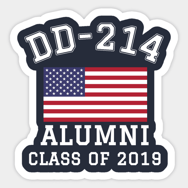 Patriotic DD-214 Alumni Class of 2019 Sticker by Revinct_Designs